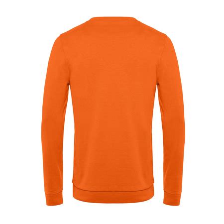 Grote Maten Sweater Sweatshirt Trui Oranje Met Ronde Hals Voor Mannen