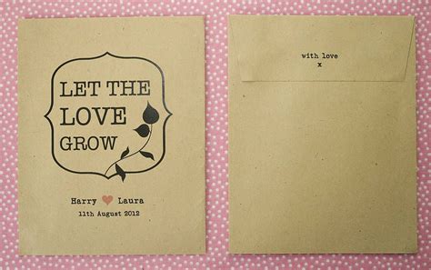 Let The Love Grow Seed Packet Favour Wedding Party Favors Wedding