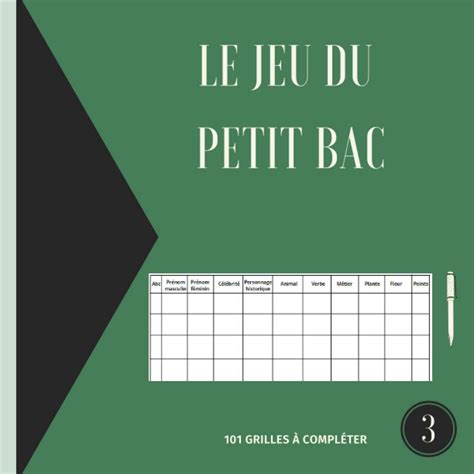 Buy Le jeu du petit bac 101 grilles à compléter 3 Jeu de Société pour