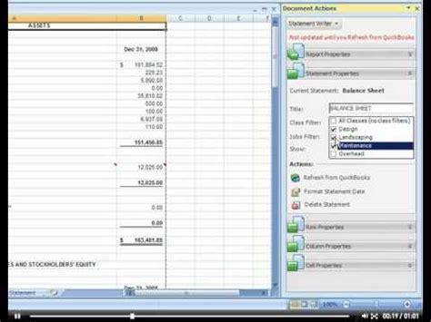 Intuit Statement Writer Statement Properties Youtube