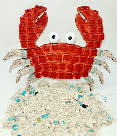 Coastal Crab Craft Kit Wall Plaque For Kids And Adults Make Etsy