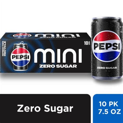 Pepsi Cola Zero Sugar Soda Mini Cans 10pk 7 5 Fl Oz Ralphs