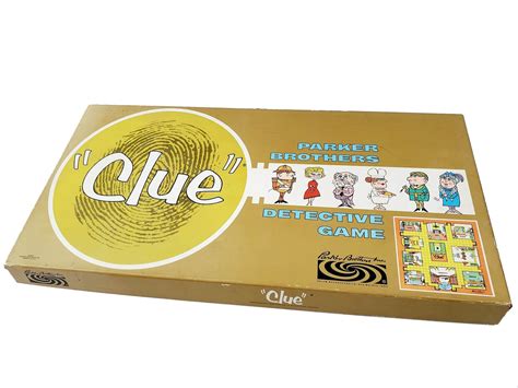 Clue Detective Game By Parker Brothers Vintage Board Game In