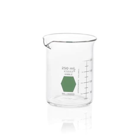 Vaso De Precipitadoregular Forma Baja Decorado En Verde Graduado 250