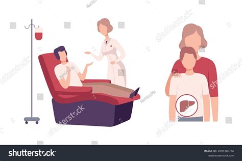 Man Woman Character Engaged Organ Blood Stock Vector Royalty Free