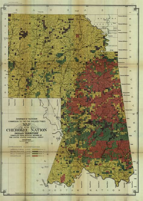 Cherokee Nation Of Oklahoma Map United States Map