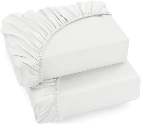 Utopia Bedding Lot De Drap Housse Blanc X Cm Coupes De