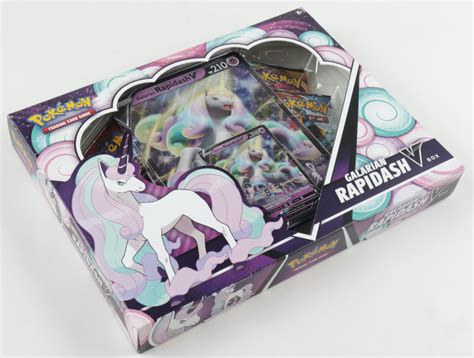 Pokemon TCG Galarian Rapidash V Box With 4 Packs Pristine Auction