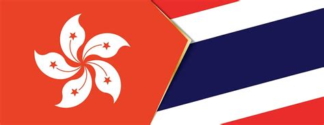 hong kong  thailand flags  vector flags  vector art