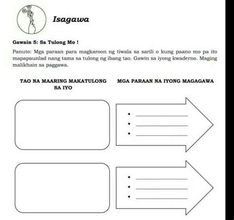 E S Pisagawa Gawain 5 Sa Tulong Mo Panuto Mga Paraan Para Maglaroon