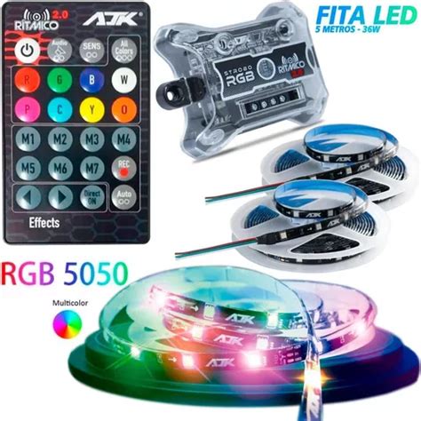 Central Strobo Ajk 2 Fita Led Rgb Ws2811 36w 150 Led 5m