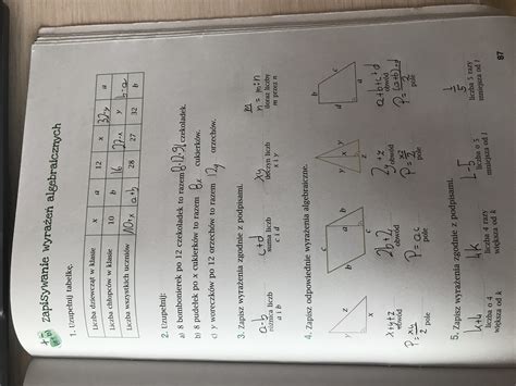 zad 1 2 3 4 5 str 87 matematyka ćwiczenia klasa 6 Brainly pl