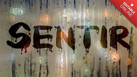 Sentir Efecto Lluvia Generador De Efectos De Texto