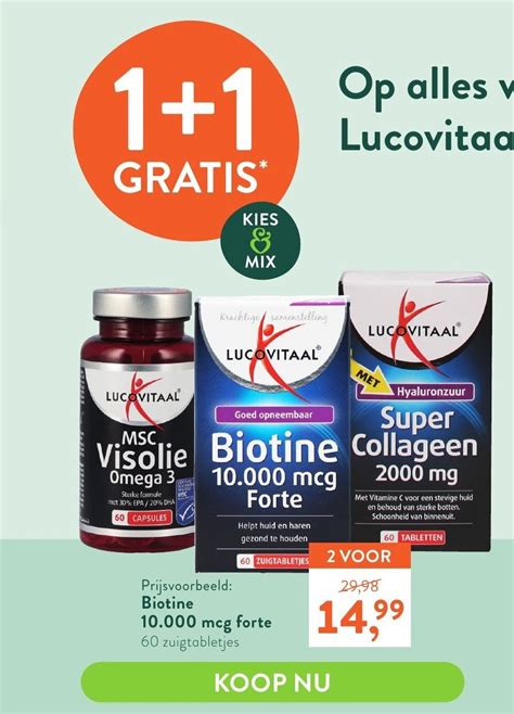 Lucovitaal Biotine 10 000 Mcg Forte Aanbieding Bij Holland Barrett