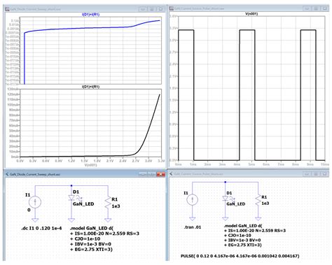 Electrical How Do I Simulate An Led Pulse In Spice Luminus Devices