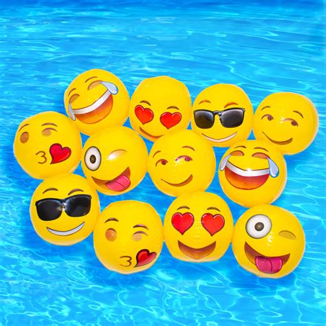 Emoji Beach Balls 12-Pack | Shelfies