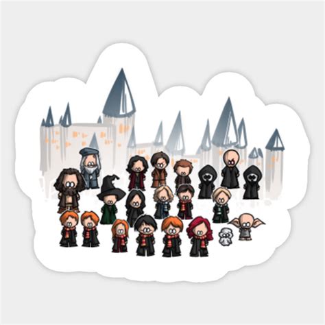 Harry all chibi - Harry Potter - Sticker | TeePublic