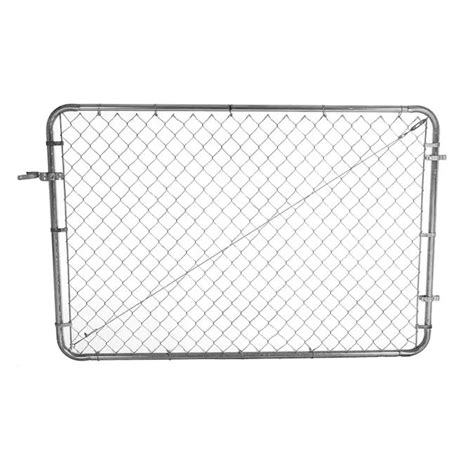 4 Ft H X 6 Ft W Galvanized Steel Chain Link Fence Gate In The Chain