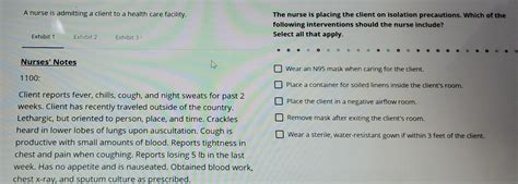 Solved A Nurse Is Admitting A Client To A Health Care Chegg