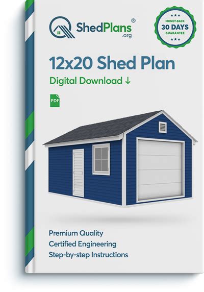 12x20 Garage Shed Plan - Shedplans.org