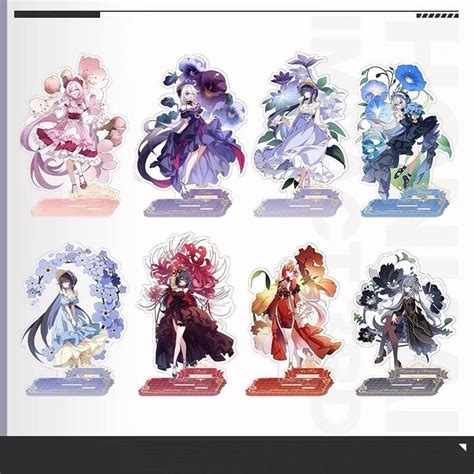 Honkai Impact 3rd Flower Dynasty Spring Sun Series Standee Kiana Raiden Mei Elysia Seele Fu Hua