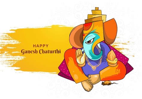 Dios Ganesha ilustración para el feliz Ganesh Chaturthi fondo de la