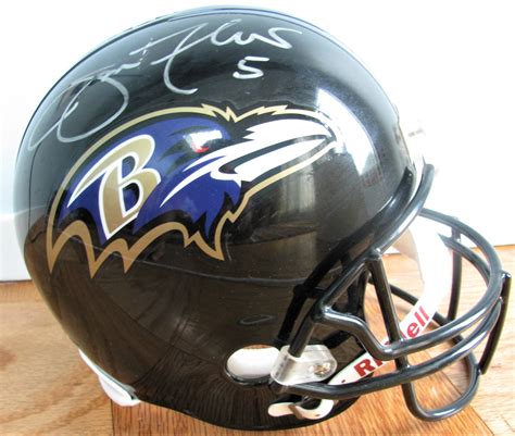 Lot Detail Joe Flacco Signed Football Helmet Wjsa