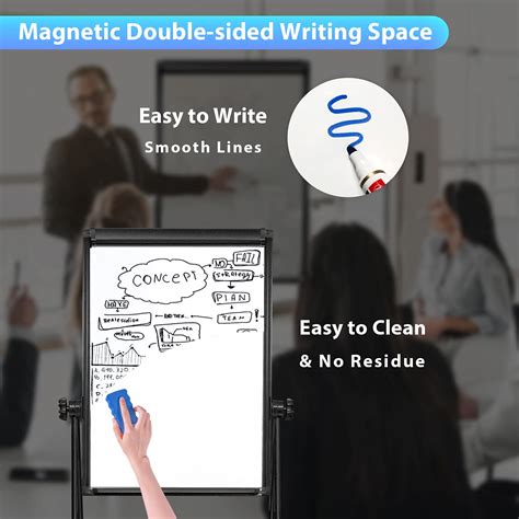 Stand White Board 40x28 Magnetic Dry Erase Board Flipchart Board Double Sided Easel Board