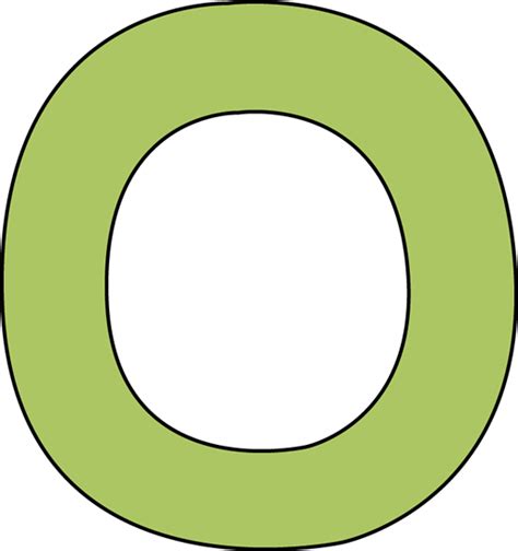 Green Letter O Clip Art Green Letter O Image