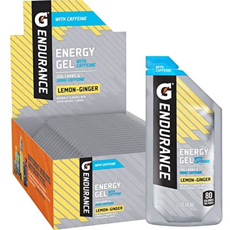 Gatorade Endurance Energy Gel With Caffeine Lemon Ginger 13oz