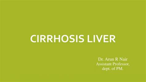 Ppt Understanding Liver Cirrhosis Causes Symptoms And Treatment