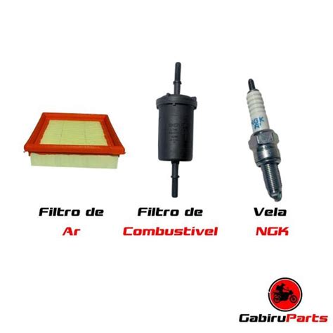 Kit Filtro de ar e combustível Vela NGK para CG 125 150 Cargo Fan e