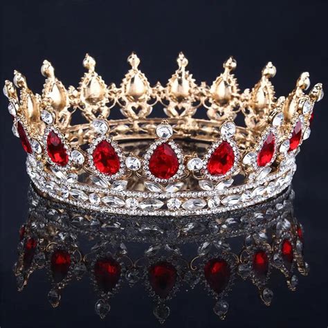 Dise Os Europeos Calientes Real Rey Reina Corona Rhinestone Tiara