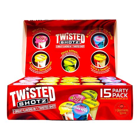 Twisted Shotz Party Pack Mix Rtd 15 Of 25ml Shots 3brothersliquor