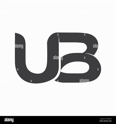 Plantilla de diseño vectorial de la letra inicial del logotipo UB o del