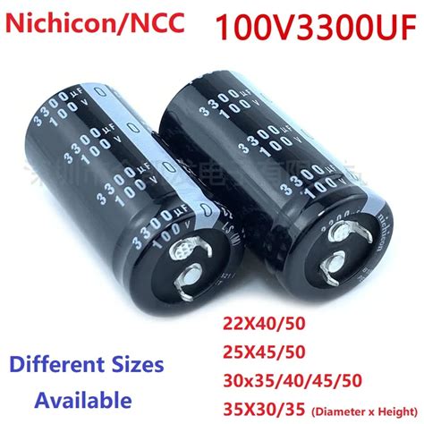 2Pcs Lot Japan Nichicon NCC 3300uF 100V 100V3300uF 22X40 50 25X45 50