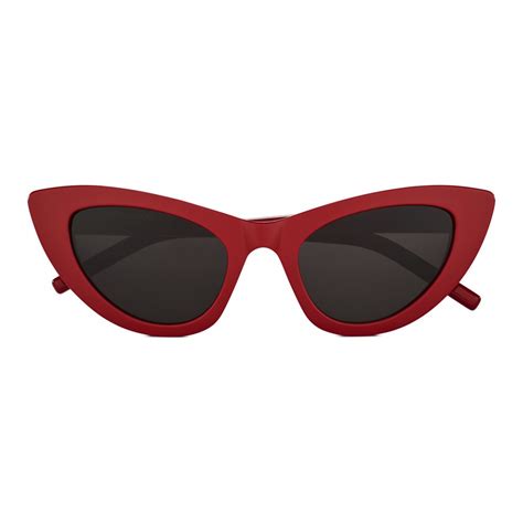 Yves Saint Laurent New Wave Sl 213 Lily Sunglasses With Triangular Frame Red Saint Laurent