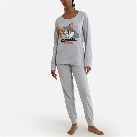 Long Sleeve Pyjamas Grey Marl Tomandjerry La Redoute