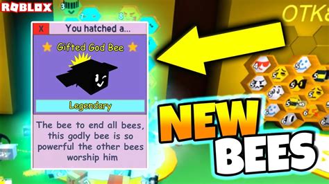 GOD BEE NEW GIFTED AND LEGENDARY BEES Roblox Bee Swarm Simulator