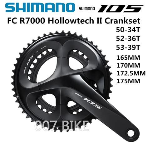 Shimano 105 R7000 Hollowtech Ii Crankset Fc R7000 Crankset 2x11 Speed 50 34t 52 36t 53 39t 165