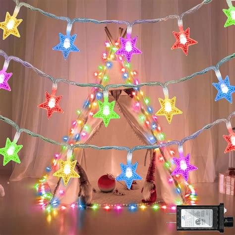 120 LED 40FT Star String Lights 8 Modes Plug In Christmas Lights With