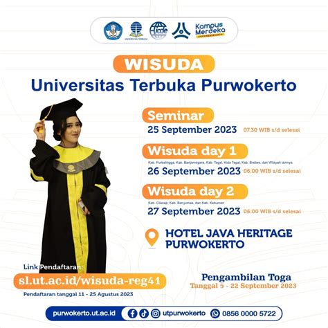 Pendaftaran Wisuda Daerah Ut Purwokerto Semester Ganjil