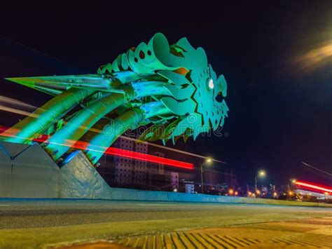 Dragon River Bridge Rong Bridge In Da Nang Vietnam Editorial Image