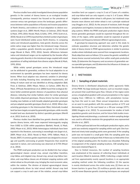 SOLUTION Population Structure And Genetic Diversity Of Bromus Tectorum