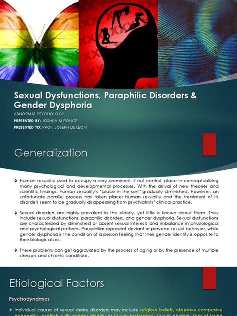 Sexual Dysfunctions Paraphilic Disorders And Gender Dysphoria Pdf Sexual Dysfunction Gender