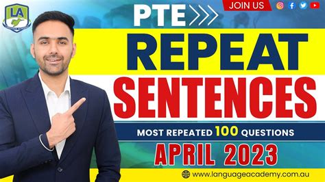 PTE Speaking Repeat Sentences April 2023 Exam Predictions LA