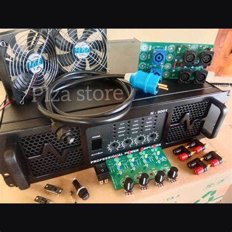 Jual Bok Power Amplifier N9001 4 Chanel 3U Komplit Aksesoris PCB Dobel