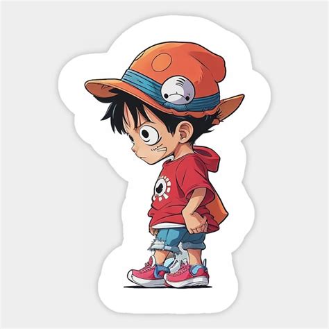 Baby Luffy One Piece Baby Luffy Sticker TeePublic