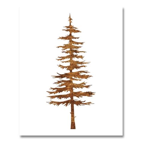 Pine Tree Stencil Spruce Pine Tree Reusable Color Draw & - Etsy