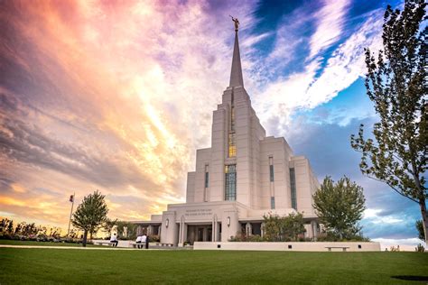 Rexburg Idaho Lds Temple Sunset By Danielpackard On Deviantart